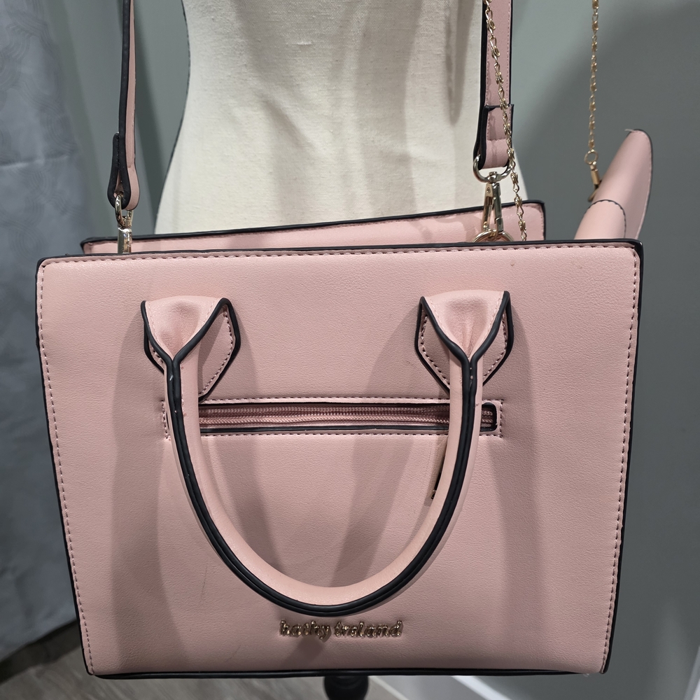 Kathy Ireland 2-in-1 bag, vegan leather satchel bag